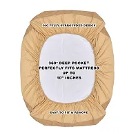 Stylish Solid Double Bed Mattress Protector-thumb3