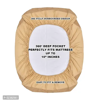 Stylish Solid Double Bed Mattress Protector-thumb4