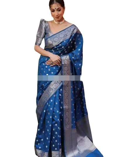 Must Have Art Silk Saree with Blouse piece 