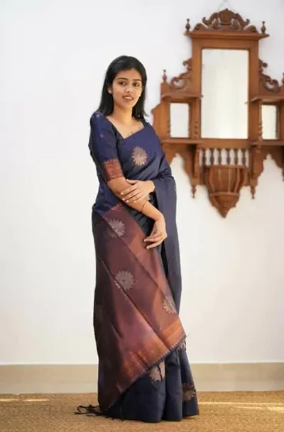 New In Pure Silk Saree with Blouse piece 