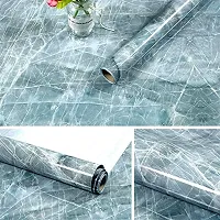 BLUE MARBLE Peel and Stick Thick Wallpaper Self Adhesive Waterproof Glossy Wallpaper for Countertop Kitchen Cabinets Size 60*200 CM-thumb1