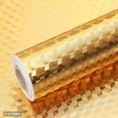 golden 3d Marble Wallpaper for Furniture Marble C (Gold Hexa A16)-thumb0