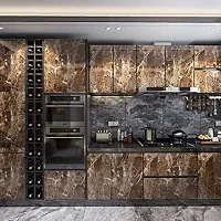 BROWN MARBLE Wallpaper 60x200cm, 24x80 inch, 2 meter.-thumb1