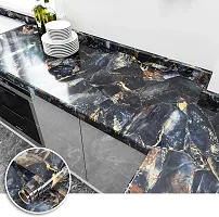BLACK GOLD Wallpaper Furniture Kitchen, Cabinets, Almirah, Tabletop, Plastic Table,60x200cm, 24x80 inch, 2 meter.-thumb1