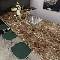 LIGHT BROWN MARBLE Wallpaper Furniture Kitchen, Cabinets, Almirah, Tabletop, Plastic Table,60x200cm, 24x80 inch, 2 meter.-thumb3