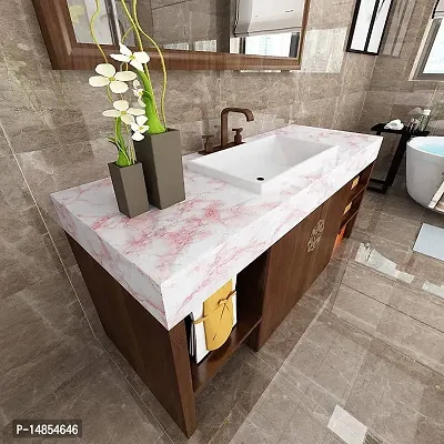 PINK MARBLE Wallpaper Furniture Kitchen, Cabinets, Almirah, Tabletop, Plastic Table,60x200cm, 24x80 inch, 2 meter.-thumb4