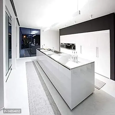 PLAIN WHITE Wallpaper Furniture Kitchen, Cabinets, Almirah, Tabletop, Plastic Table,60x200cm, 24x80 inch, 2 meter.-thumb2