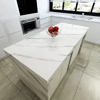 WHITE MARBLE Wallpaper Furniture Kitchen, Cabinets, Almirah, Tabletop, Plastic Table,60x200cm, 24x80 inch, 2 meter.-thumb2