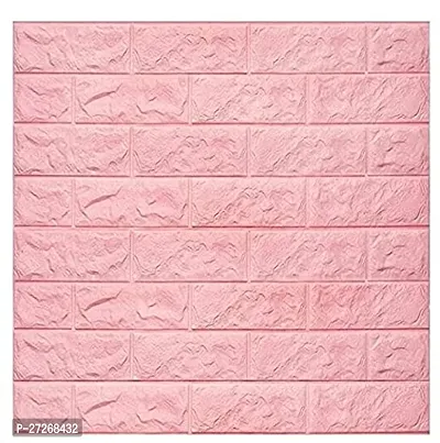 3D Pink Foam Sheet || 70 X 77 CM || PE Foam Wall Stickers Self Adhesive DIY Foam Wallpaper for Home - Bedroom - Living Room Walls - Kitchen - Hall - Office Walls