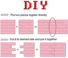 3D Pink Foam Sheet || 70 X 77 CM || PE Foam Wall Stickers Self Adhesive DIY Foam Wallpaper for Home - Bedroom - Living Room Walls - Kitchen - Hall - Office Walls-thumb2