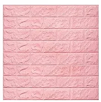 3D Pink Foam Sheet || 70 X 77 CM || PE Foam Wall Stickers Self Adhesive DIY Foam Wallpaper for Home - Bedroom - Living Room Walls - Kitchen - Hall - Office Walls-thumb1