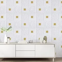 Foam Classic Wooden Design Wallpaper Self Adhesive Grain Wood Styled Wall Panels Peel Stick WallTiles Waterproof Anti fouling Wallsticker for Home Deacute;cor (70cmX77cm)hellip; (Gold)-thumb1