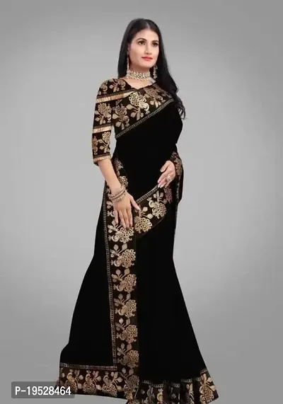 Stylish Cotton Embroidered Women Saree with Blouse piece-thumb4