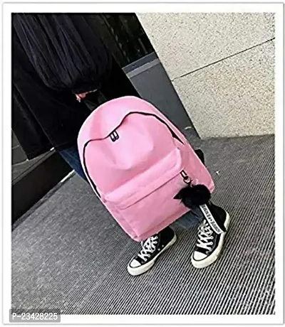 SBS Bags? Women?s Girls Fashion PU Leather Mini Casual Backpack Bags For School, College, Tuition, Office (Pink)-thumb4