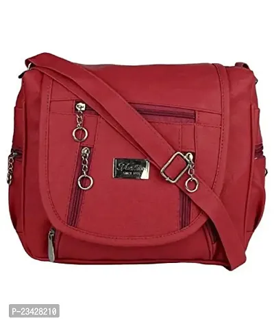 Sr Sales Women's Sling Bag | Cross Body Bag For College, Party, Travel (Maroon)-thumb0
