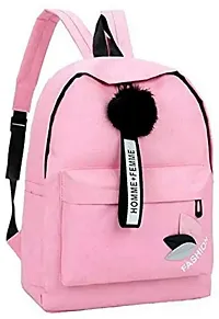 SBS Bags? Women?s Girls Fashion PU Leather Mini Casual Backpack Bags For School, College, Tuition, Office (Pink)-thumb1
