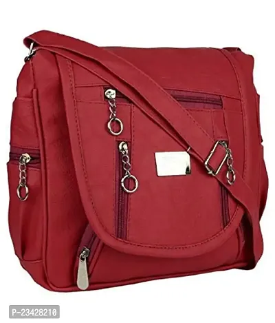 Sr Sales Women's Sling Bag | Cross Body Bag For College, Party, Travel (Maroon)-thumb2