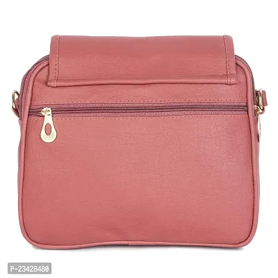 SBS Bags? Women?s Girls Fashion PU Leather Casual Cross-Body  Side Sling Bags With Adjustable Strap For College, Office, Travel (PInk)-thumb5