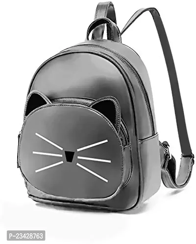 SBS Bags? Women?s Girls Fashion PU Leather Mini Casual Backpack Bags For School, College, Tuition, Office (Grey)