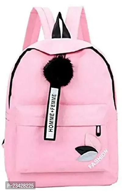 SBS Bags? Women?s Girls Fashion PU Leather Mini Casual Backpack Bags For School, College, Tuition, Office (Pink)-thumb0