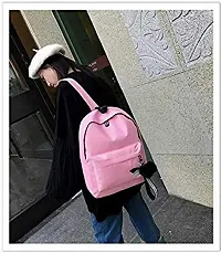 SBS Bags? Women?s Girls Fashion PU Leather Mini Casual Backpack Bags For School, College, Tuition, Office (Pink)-thumb2