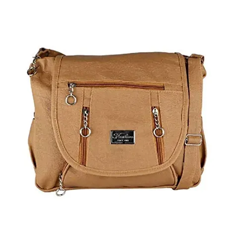 SR Sales Women's Casual College/Office Stylish Sling Bag (Beige)