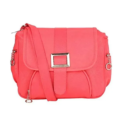 Sr Sales Women's Stylish Sling Bag | Cross Body Bag For College, Travel, Party (Pink)
