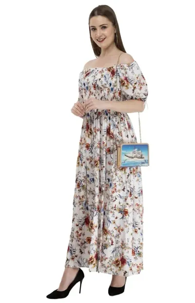 Fancy Floral Print Maxi Dress
