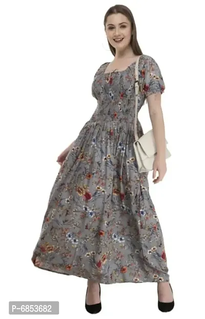 Stylish Floral Maxi Dress For Women/Ladies