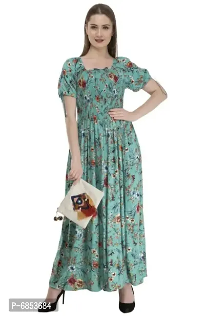 Stylish Floral Maxi Dress For Women/Ladies-thumb2