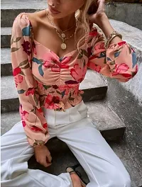 Beautiful Crepe Printed Top For Women-thumb1