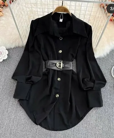 Women's Stylish Long Shirts with Belt (G.K.Enterprises)