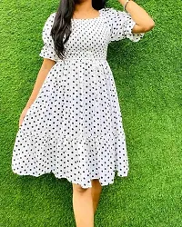 Stylish  Crepe Printed Dresses For Women-thumb1