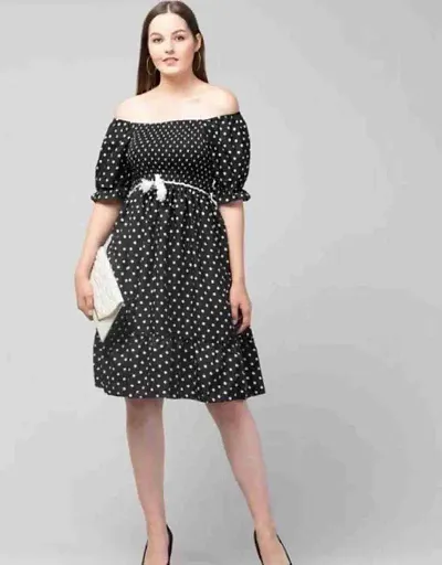 Attractive Stylish Women Polka Dot Dress