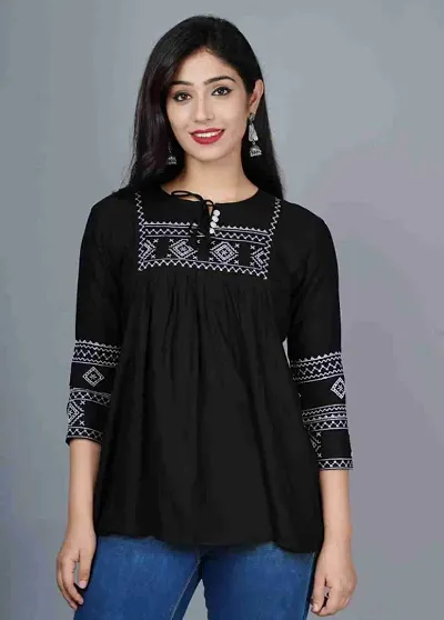 TRENDY RAYON EMBROIDERY TOPS