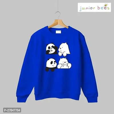 Stylish Blue Cotton Printed Long Sleeve Round Neck For Boys-thumb0