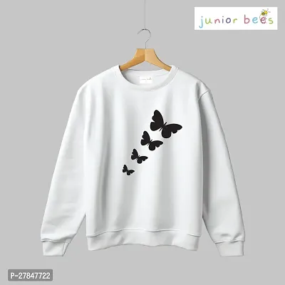 Stylish White Cotton Printed Long Sleeve Round Neck For Boys-thumb0