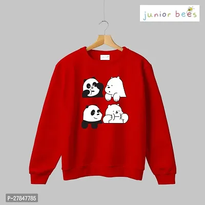 Stylish Red Cotton Printed Long Sleeve Round Neck For Boys-thumb0