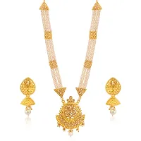 Sukkhi Luxurious LCT Gold Plated Long Haram Necklace Set For Women-thumb2