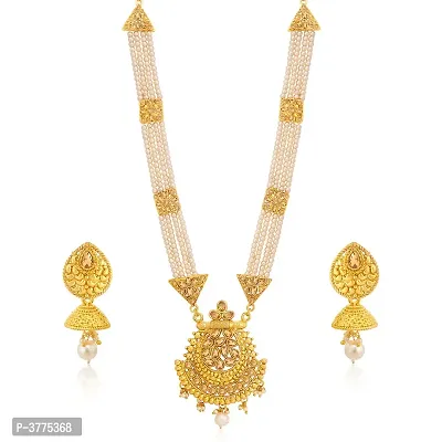 Sukkhi Luxurious LCT Gold Plated Long Haram Necklace Set For Women-thumb3