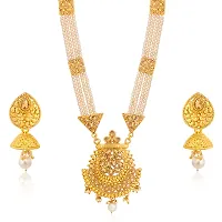 Sukkhi Luxurious LCT Gold Plated Long Haram Necklace Set For Women-thumb4