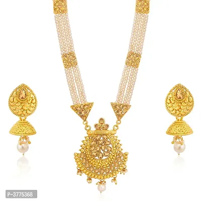 Sukkhi Luxurious LCT Gold Plated Long Haram Necklace Set For Women-thumb5