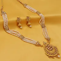 Sukkhi Luxurious LCT Gold Plated Long Haram Necklace Set For Women-thumb1