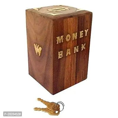 Designers Wood Piggy Bank Saving Box For Kids-thumb0