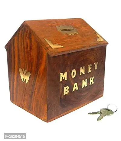 Designers Wood Piggy Bank Saving Box For Kids