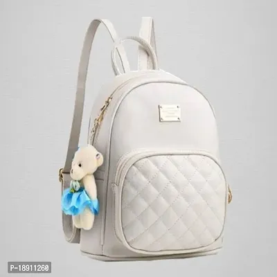 Supreme Quality Shopee Girls PU Leather Backpack/School/College/Tution/Coaching Backpack-thumb0