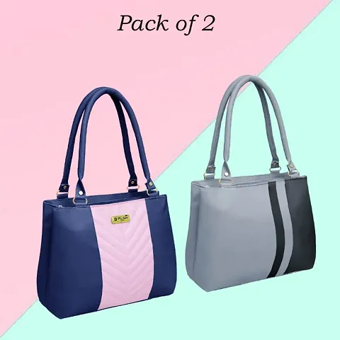 Classy Solid Handbags for Women, Pack of 2