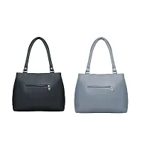 Classic Solid Handbag For Women pack of 2-thumb1