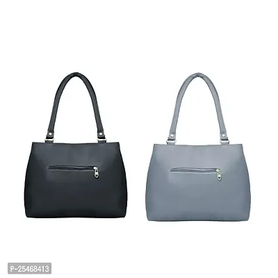 Classic Solid Handbag For Women pack of 2-thumb2