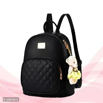 Trendy Black PU Leather Women Backpack-thumb0